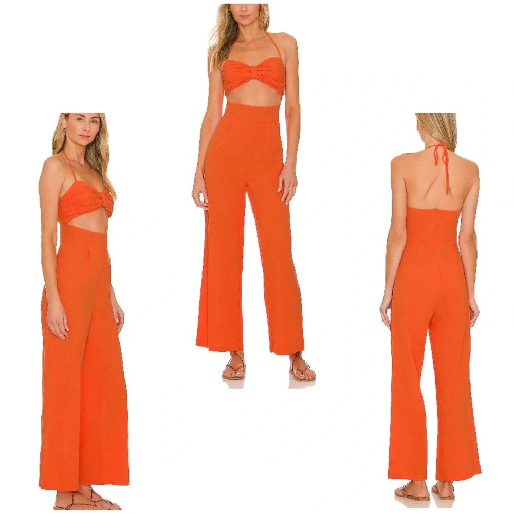 💥PRICE DROP💥 x REVOLVE Boat Linen JumpsuitSNDYS - Picture 1 of 6